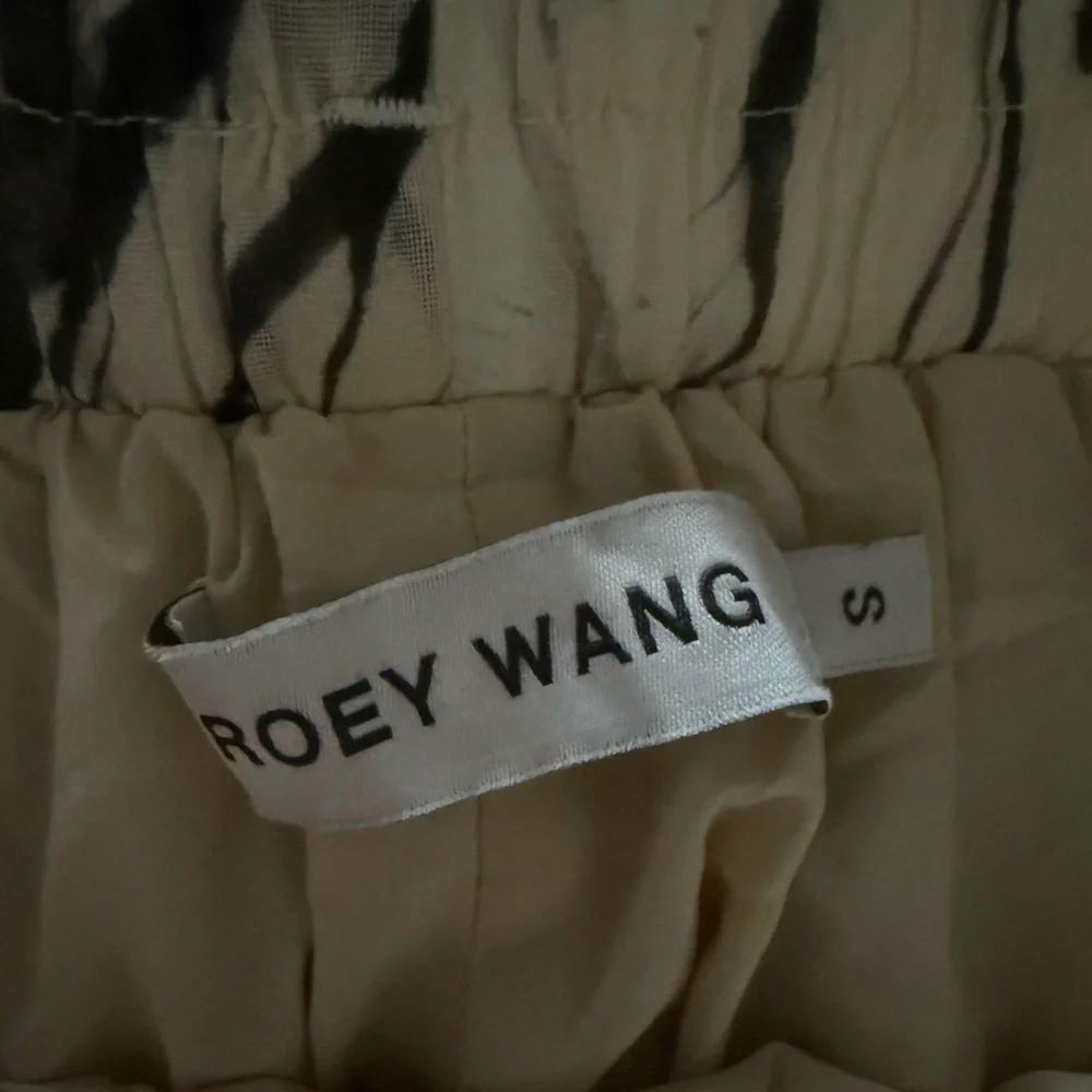 Roey Wang High Waisted Wide Leg Patterned 100% Linen Pants size S - Picture 9 of 10